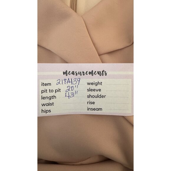 NWT Xscape Size 6 Blush Pink Sleeveless Draped Wrap Dress Bow Accent - Picture 16 of 16